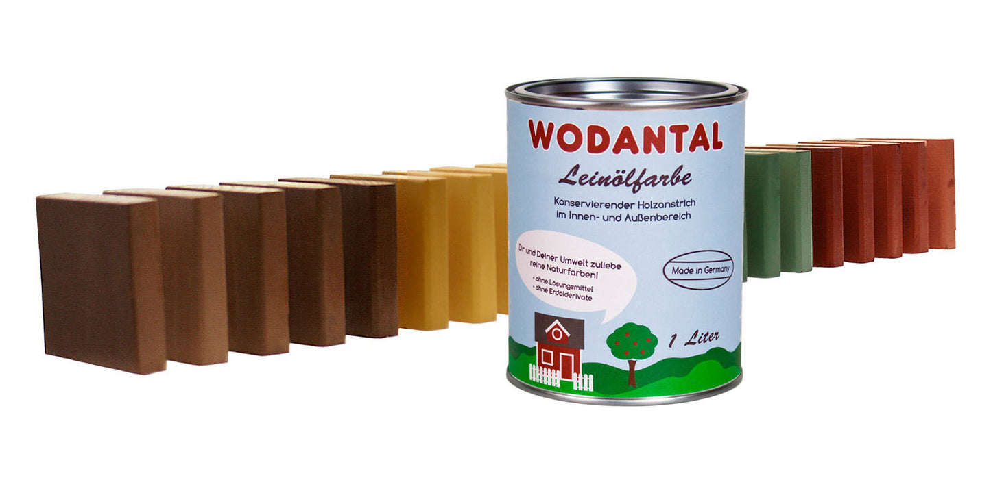 Wodantal - reine Leinölfarbe currygelb 1 Liter gelb