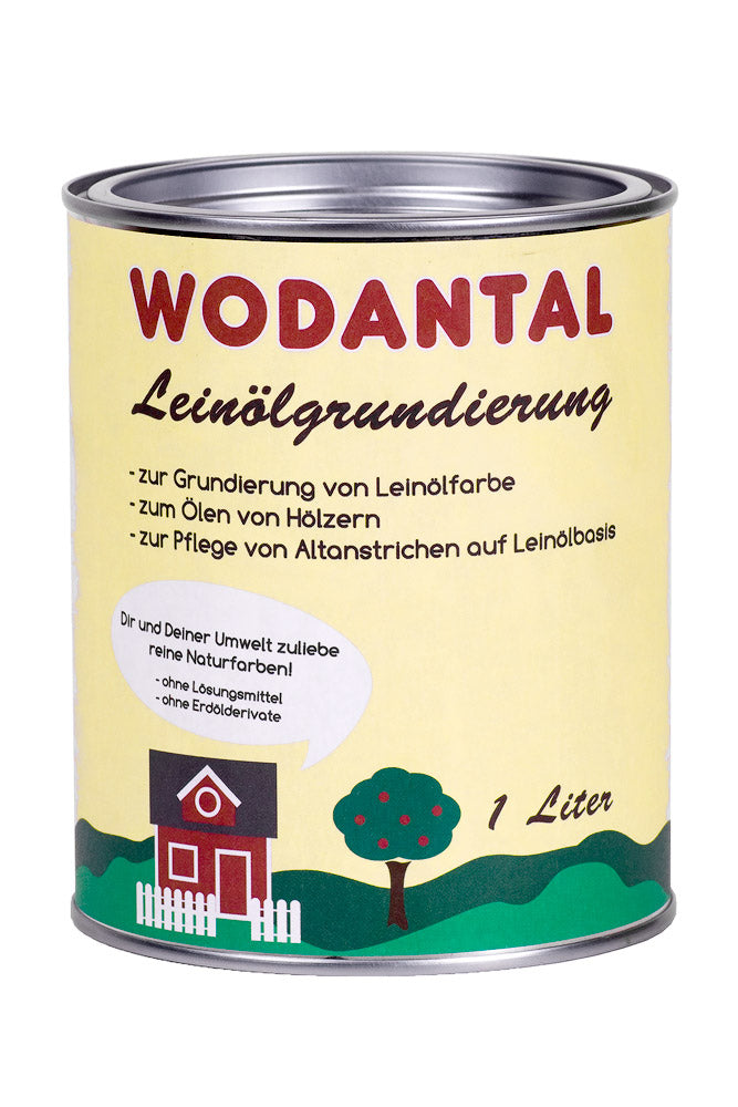 1 Liter Dose Wodantal Leinölgrundierung, zur grundierung von Leinölfarbe., zum Ölen von Hölzern, zur Pflege von Altanstrichen auf Leinölbasis